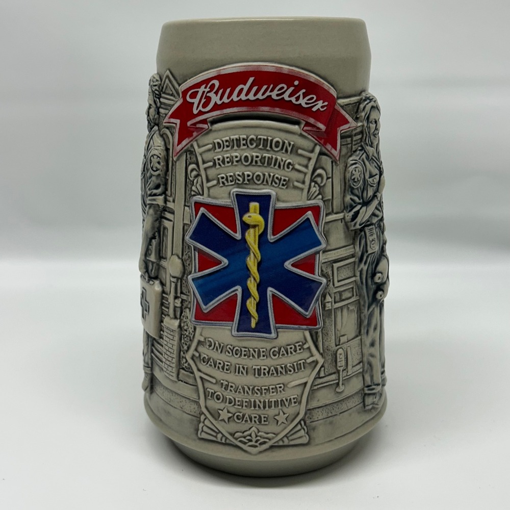 Budweiser Heroic Caretakers EMT Stein CS573 2003 EMS First Responder Numbered